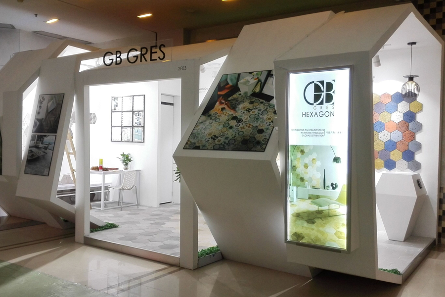 i1405-1. At 18th Oct 2015, GB Gres make its debute on the 26th Foshan Ceramic Fair and GB Hexagon Tiles win the top design award.jpg